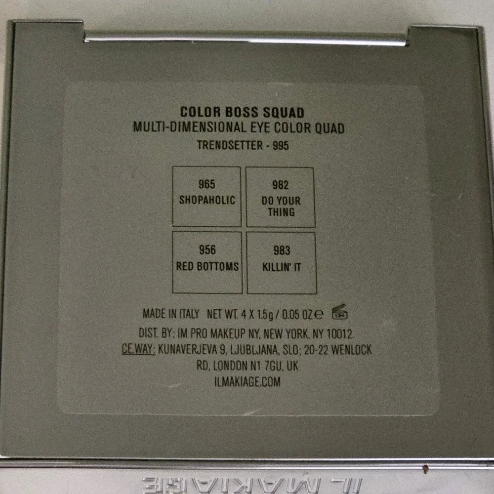 IL MAKIAGE Color Boss Squad Trendsetter #995 Eyeshadow‎ Palette New without Box